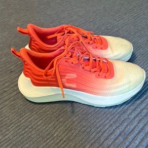 Charly : Orange and White Sneakers - W8.5